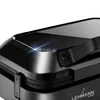 Close-up of a black waffle maker with a shiny surface. Produktbild-Vorschau