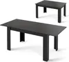 Two dark gray tables on a white background. One table is in the foreground and appears to be extended, while the other is in the background and appears to be in its smaller configuration. Anteprima dell’immagine prodotto