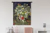 MuchoWow® Wandteppich Wandbehang Blumenstrauß in einer Vase Produktbild-Vorschau 2