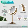 Schminkspiegel - Stehend - Wiederaufladbar - Gold - Produktbild-Vorschau 9