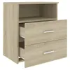 vidaXL Tables de nuit 2 pcs. chêne Sonoma 50x32x60 cm Voir les images du produit 5