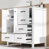 Meuble de salle de bain autoportant avec vasque intégrée en Voir les images du produit 3