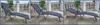 A collage of three images showing a gray lounge chair from different angles on a patio. Produktbild-Vorschau