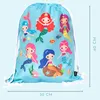 HECKBO Sac de sport fille motif sirène | Sac à cordon pour Voir les images du produit 2