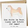 Mr. & Mrs. Panda Glückwunschkarte Akita Inu Liebe - Weiß - Produktbild-Vorschau 1