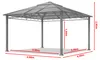 Gartenpavillon 4x4 m wasserdicht ALU Deluxe Pavillon mit 4 Produktbild-Vorschau 3