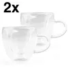 2er Set Glastasse Doppelwandig Herzform Produktbild-Vorschau 2