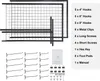 A collage of a grid panel display system and its components, along with a list of included items. Náhľad obrázku produktu