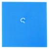 A blue foam filter with a small white plastic clip in the center, on a white background. Voir les images du produit