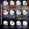 A grid of 12 illustrated steps showing how to replace a car's headliner. Produktbild-Vorschau