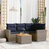 vidaXL 5-częściowa sofa ogrodowa z poduszkami z szarego Podgląd zdjęcia produktu 2
