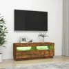vidaXL Armoire TV avec lampes LED Chêne fumé 100x35x40 cm - Voir les images du produit 5