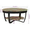 Tavolino con ripiano in legno massiccio antico 65x32 cm Anteprima dell’immagine prodotto 15