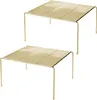 mDesign Geschirrablage 2er Set Metall Messing Freistehendes Produktbild-Vorschau 1
