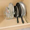 Geschirrablage silber Topfdeckelhalter Pfannenhalter Metall Produktbild-Vorschau 5