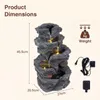 KOMFOTTEU 5-stufiger Gartenbrunnen in Steinoptik | Produktbild-Vorschau 2