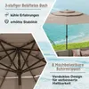A beach scene with a patio umbrella and seating. Podgląd zdjęcia produktu