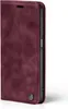 A burgundy flip case for a smartphone is shown from the side. Produktbild-Vorschau