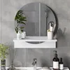 Badezimmerspiegel Vicco Elyra Weiß 50 x 54.5 cm mit Ablage, Produktbild-Vorschau 3