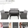 Salon bas de jardin LUCQUES 4 places - gris/gris clair Voir les images du produit 3