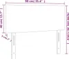 vidaXL LED Kopfteil Schwarz 90x5x78/88 cm Samt Produktbild-Vorschau 7