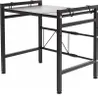 A black metal microwave stand with a shelf and adjustable legs, shown against a white background. Náhľad obrázku produktu