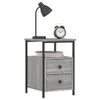vidaXL Stolik nocny szary dąb sonoma 34x35,5x50 cm Materiał Podgląd zdjęcia produktu 3