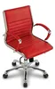 VERSEE Montreal Schreibtischstuhl Leder Rot – ergonomischer Produktbild-Vorschau 4