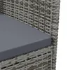 vidaXL Garten-Essstühle 2 Stk. Poly Rattan Grau Produktbild-Vorschau 5