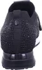 The back view of a black sneaker adorned with rhinestones. Voir les images du produit