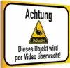 vianmo Holzschild 12x18 cm Achtung Objekt videoüberwacht Produktbild-Vorschau 1