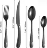 Besteck Set 6 Personen Schwarz modern gehämmertes, mit Produktbild-Vorschau 6