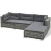 vidaXL 6-tlg. Garten-Lounge-Set mit Auflagen Poly Rattan Produktbild-Vorschau 4