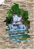 ARTland Poster Tiefen Wald Wasserfall Stein Mauer Blick Produktbild-Vorschau 1