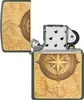 Accendino Zippo Topographic Compass con placchetta dorata Anteprima dell’immagine prodotto 5