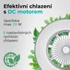 Product features highlighted with text and graphics, including a close-up of a fan. Náhled obrázku produktu