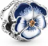Pandora Charm 790777C02 Blue Pansy Flower Blume Sterling Produktbild-Vorschau 4