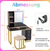 COSTWAY Schminktisch mit LED-Beleuchtung, Frisiertisch mit Produktbild-Vorschau 8