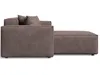 A side view of a brown sectional sofa with a chaise lounge. Produktbild-Vorschau