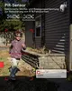 A child is running in a yard with a security camera mounted on the side of a house. The image includes marketing text and graphics. Náhled obrázku produktu