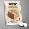 Hinweisschild Pakete hier ablegen 30x20cm Alu/Dipond Produktbild-Vorschau 4