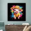 MuchoWow® - Leinwandbilder - Graffiti - Sommer - Schwein - Produktbild-Vorschau 4