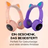 Kabellose LED-Kopfhörer mit Katzenohr-Design, Mikrofon, Produktbild-Vorschau 4