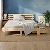 Lit double en bois 160x200 avec 2 tiroirs naturelle pin Voir les images du produit 11