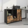 Meuble à roulettes Relaxdays, 2 tiroirs, 4 compartiments, L Voir les images du produit 2