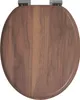 Asiento de inodoro con cierre suave, color marrón, 44 x 38 Vista previa de la imagen del producto 3