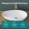 doporro Lavabo vasque à poser blanc mat 60cm lave main Voir les images du produit 4