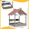 Outsunny Sandkasten mit Dach, Sandkiste Holz mit Sitzplatz Produktbild-Vorschau 3