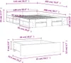vidaXL Bettgestell mit Schubladen Grau Sonoma 140x200 cm Produktbild-Vorschau 8