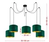 Deckenlampe Grün Lampe Leuchte aus Velours Vintage Modern Produktbild-Vorschau 2